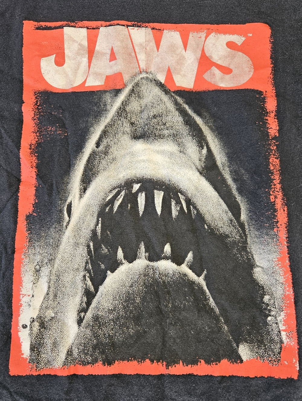 Jaws Graphic Short Sleeve Tee - Black with Red Accent